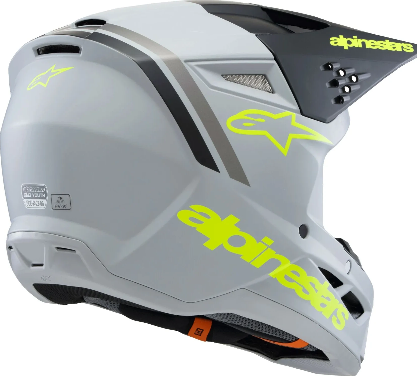 HELMET YTH SM3 RADIUM GY/BLK/YL YS