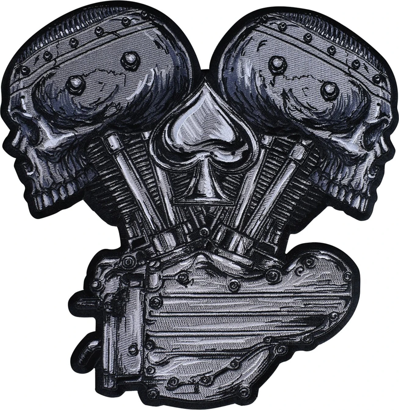 Lethal Threat Metal And Meyhem V-Twin Skull patch