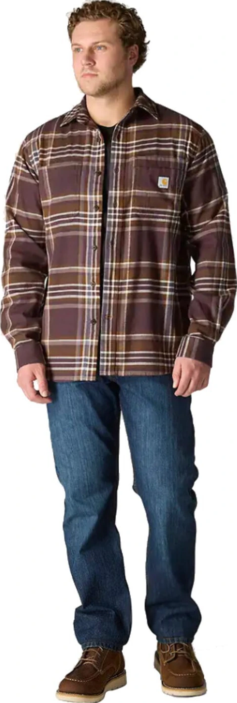 Carhartt Flannel Plaid shirt, dark sepia, L