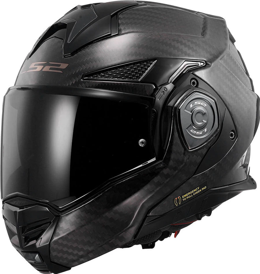 LS2 FF901 ADVANT X SOLID CARBON helmet - Gloss Black, S
