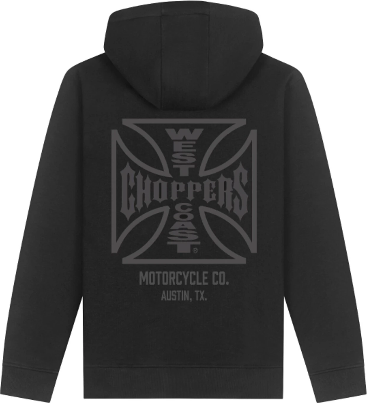 WCC ATX Cross zip hoodie, Black, gray, S