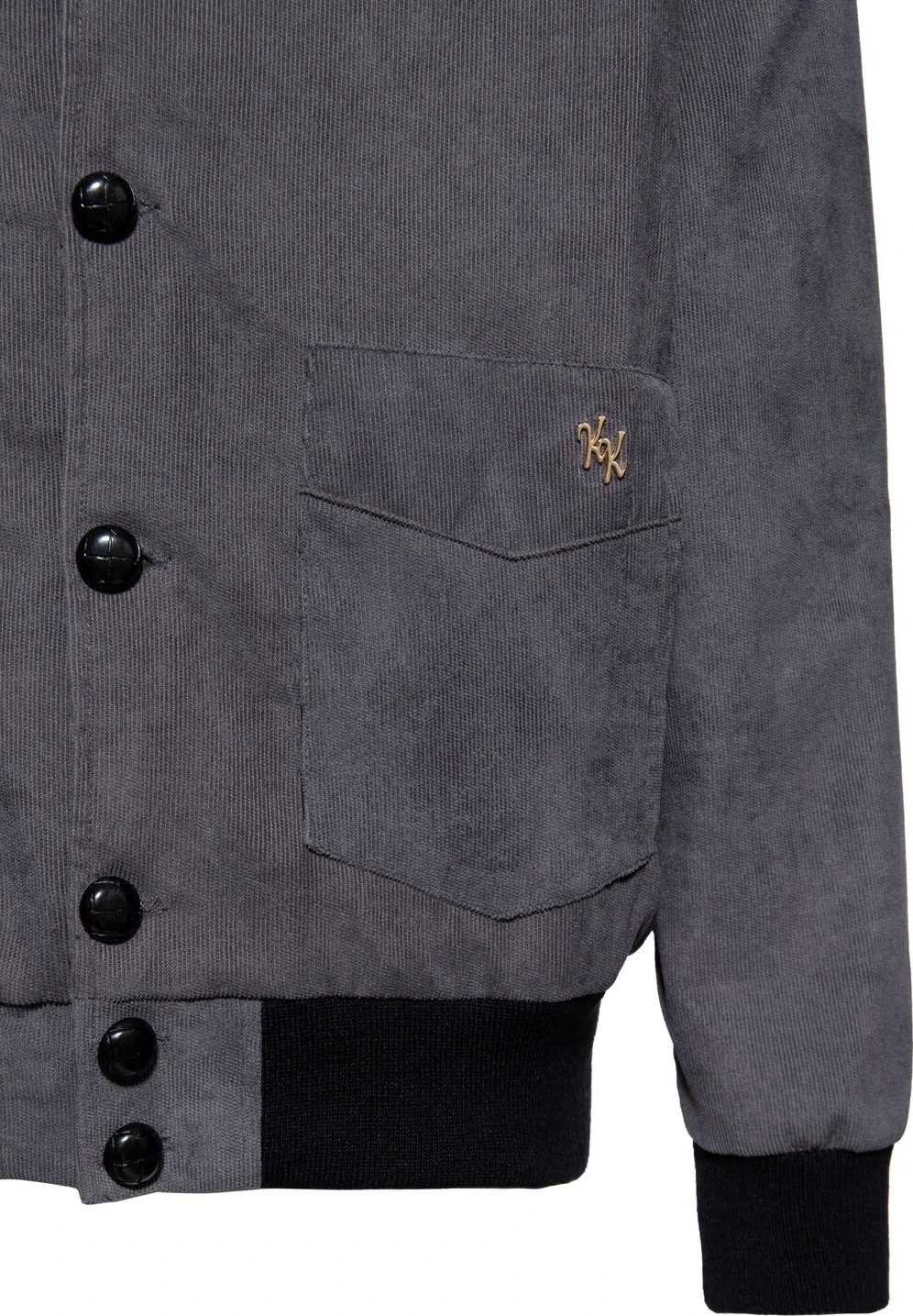 King Kerosin KK corduroy jacket, steel Gray, grey, S