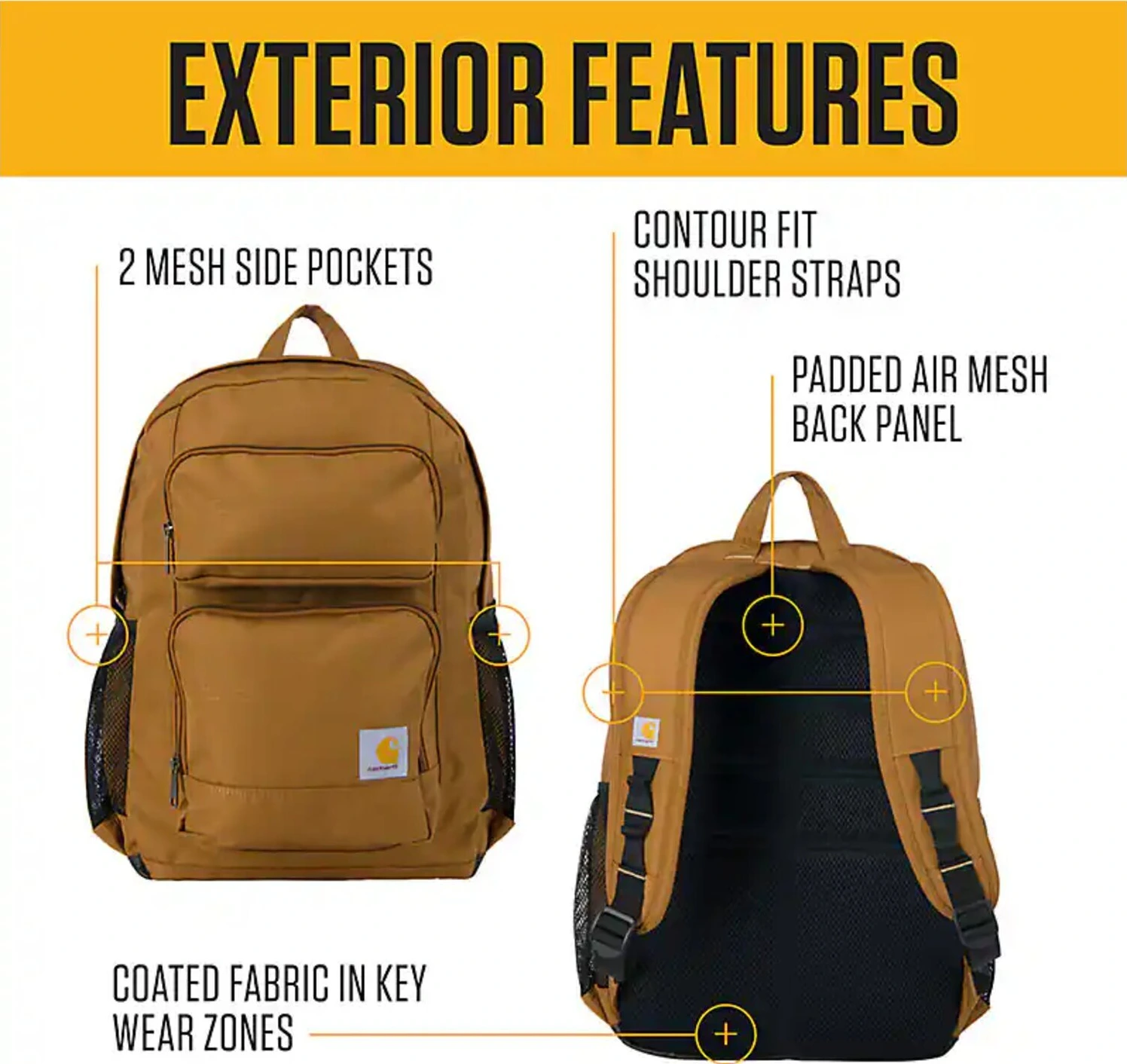 Carhartt Classic Single backpack, carhartt brown