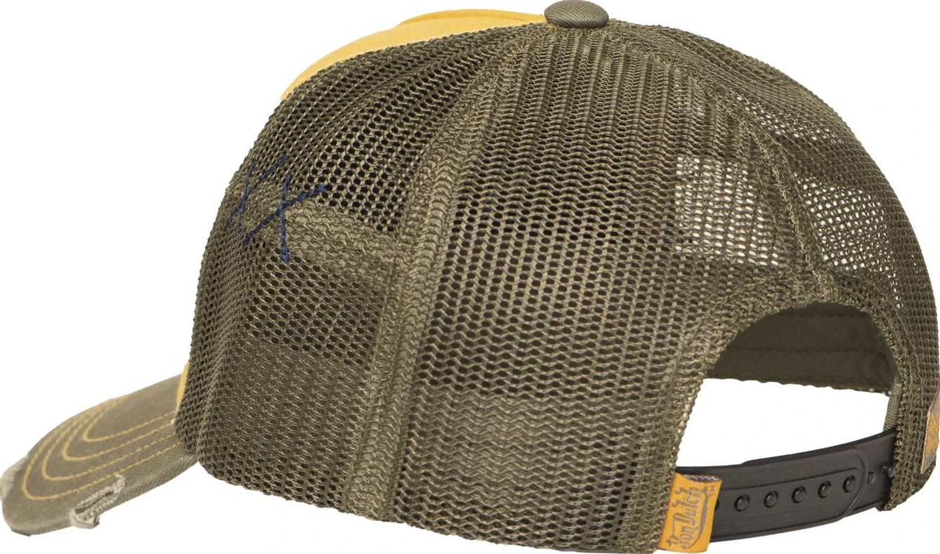 Von Dutch Trucker mesh cap, khaki, Yellow