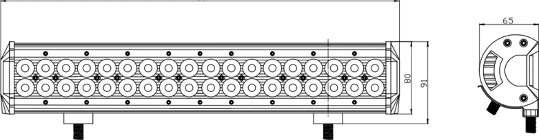 Kinwons Led Bar 10-30V 108W Combo