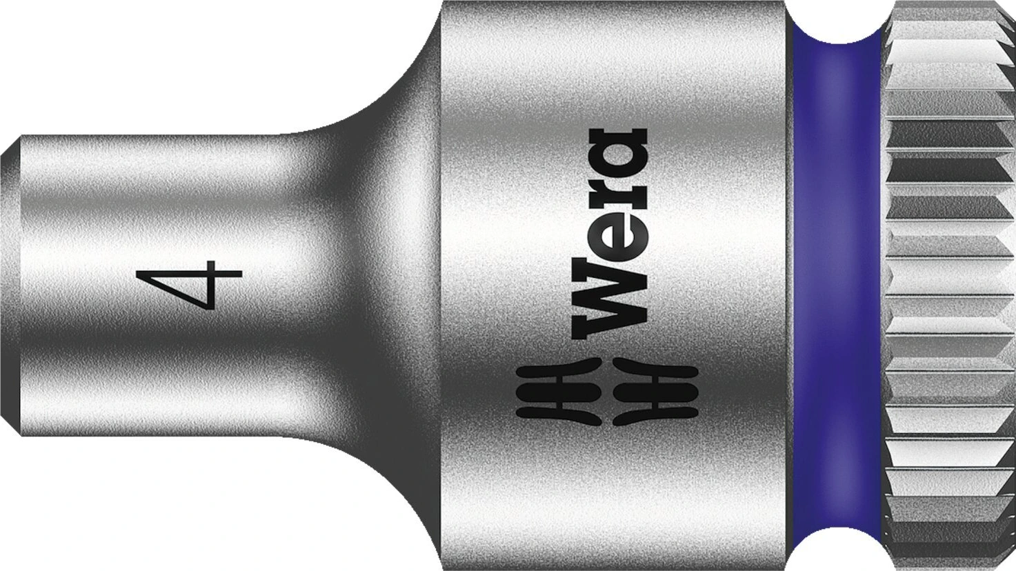 Wera Zyklop 1/4" socket - Metric 4.0, 4 mm, Chrome