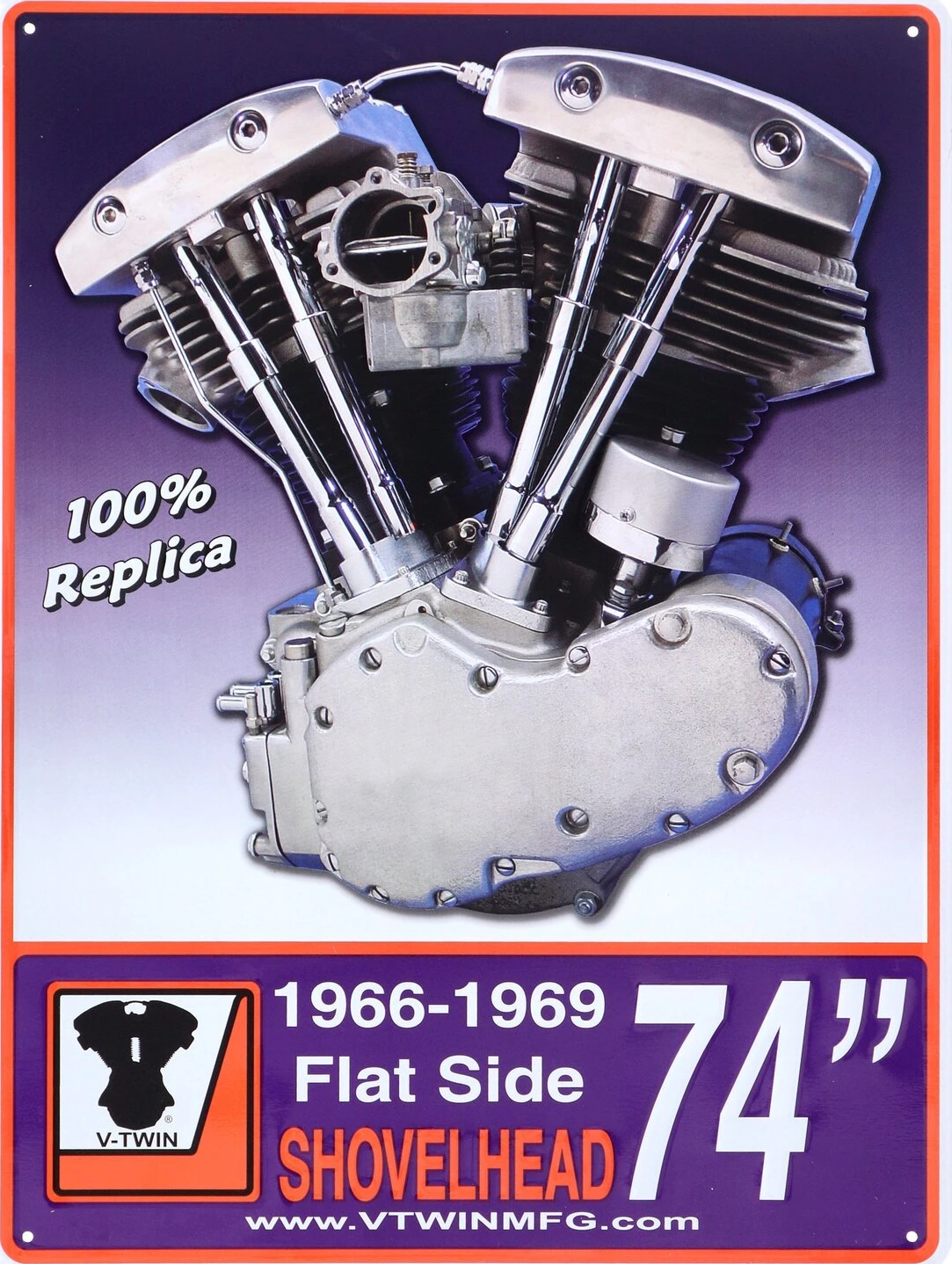 V-Twin Mfg, motor plaque V-Twin engine models