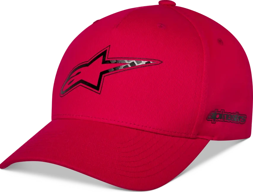 HAT CRV BILL SNAPBACK CARBON FIBER RED OS