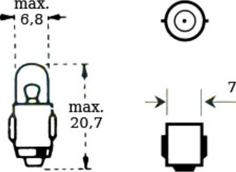 Lemputė 6v 1,2w Ba 7s