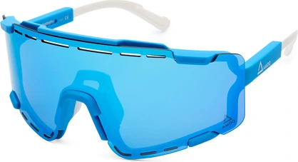 AMOQ Align Performance Sunglasses Blue/White - Ice Blue Mirror