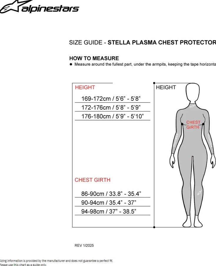 PROTECTOR STELLA PLASMA CHEST BLK/WHT S