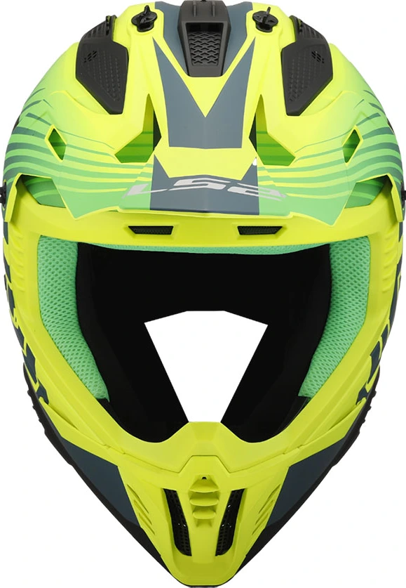 LS2 MX708 FAST II DUCK helmets - M, Matt H-V Green H-V Yellow