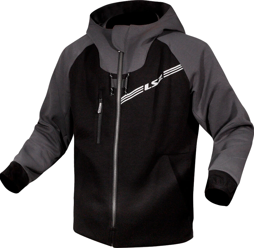LS2 Throttle Man Jacket - Black Dark Grey, M