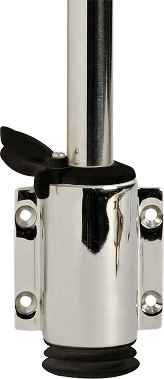 SS light pole 100 cm w/black plastic light 360°