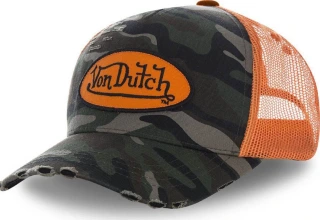 Von Dutch Heritage cap camou orange patch/net