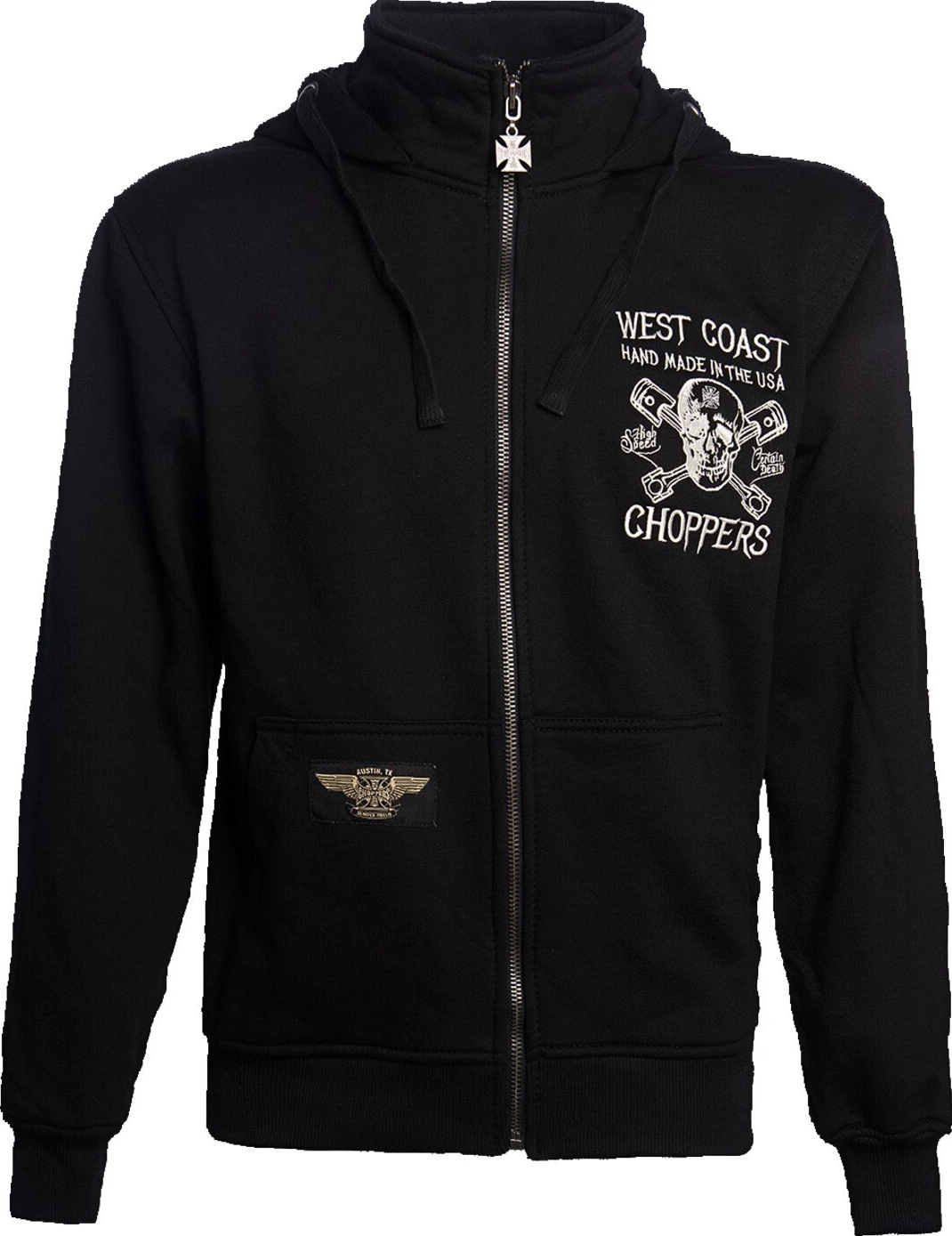 WCC High Speed zip hoodie, Black, S