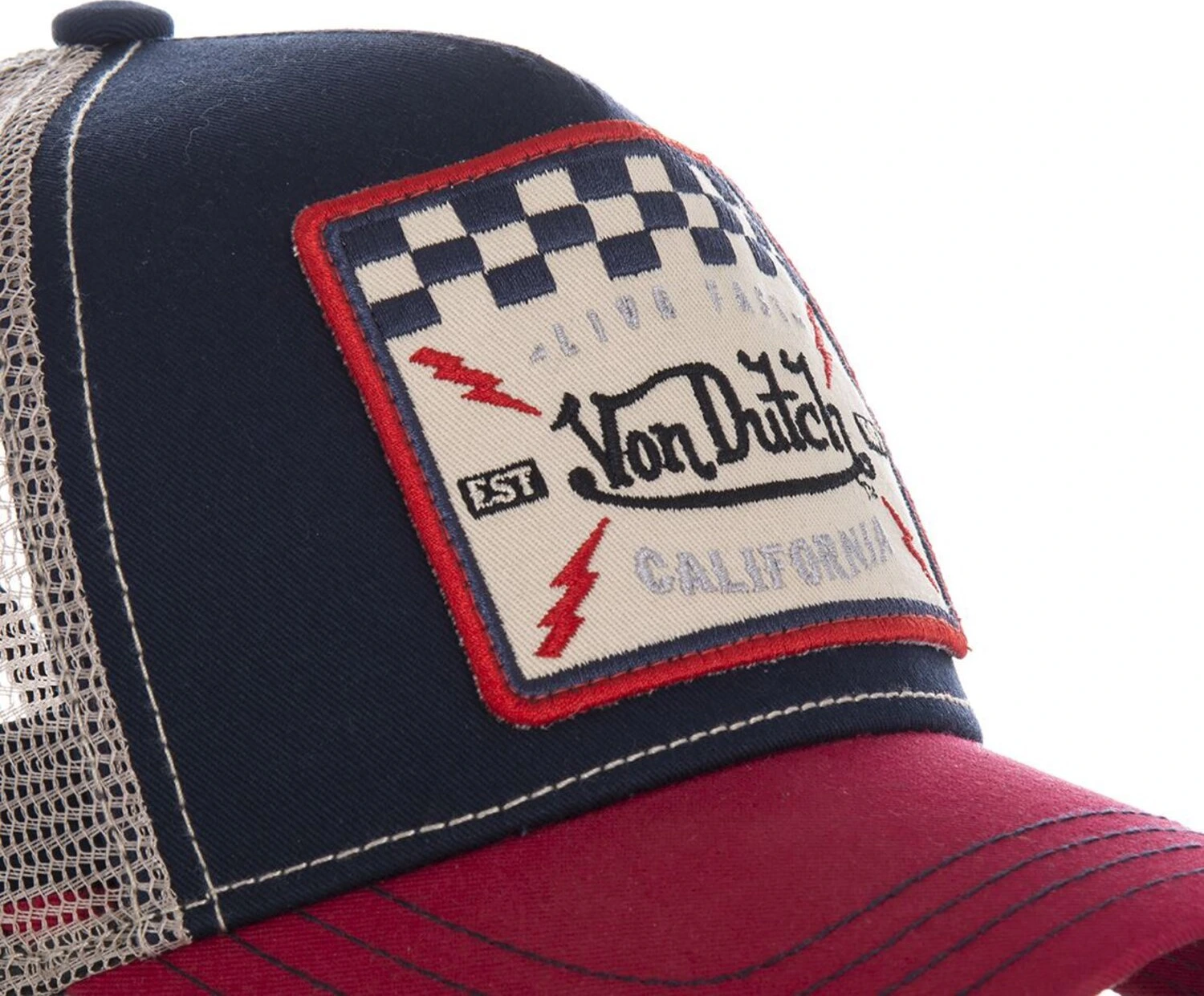 Von Dutch Square cap marine, Red