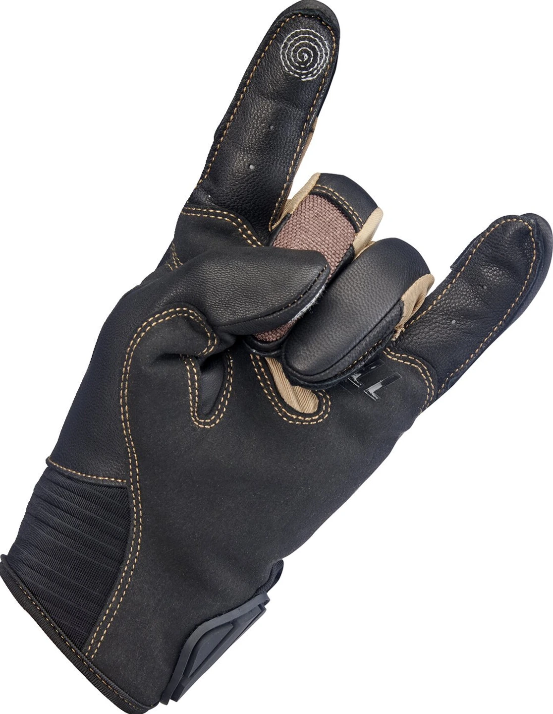 Biltwell Bridgeport gloves, chocolate Black, Black, XS