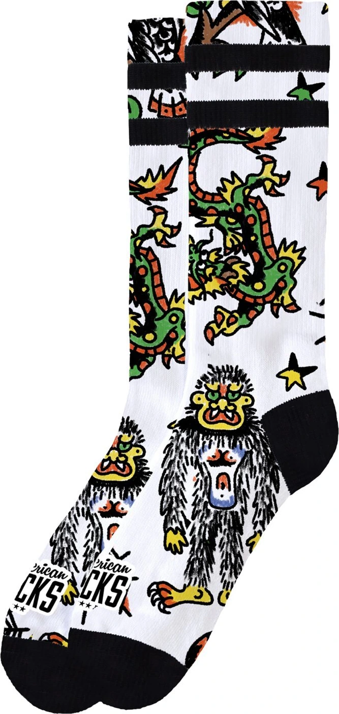 American Socks Outlaw Signature socks, White, L/XL