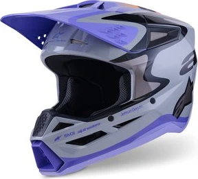 Alpinestars Helmet S-M3 Jettson Gray/Purple/Black, XS