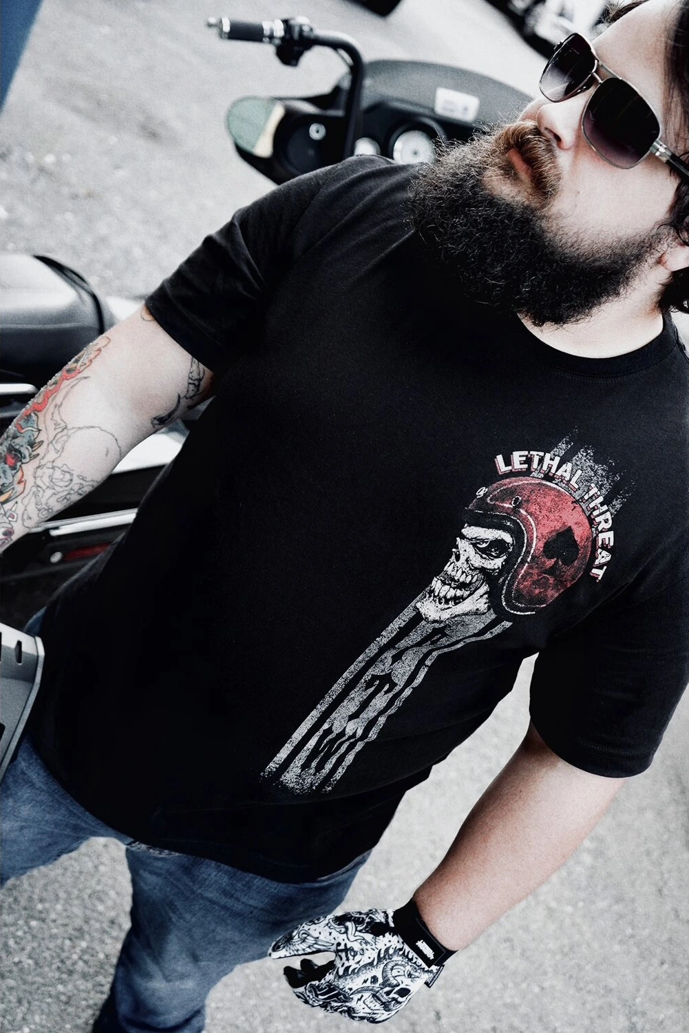 Lethal Threat Forever two Wheels T-shirt black, M