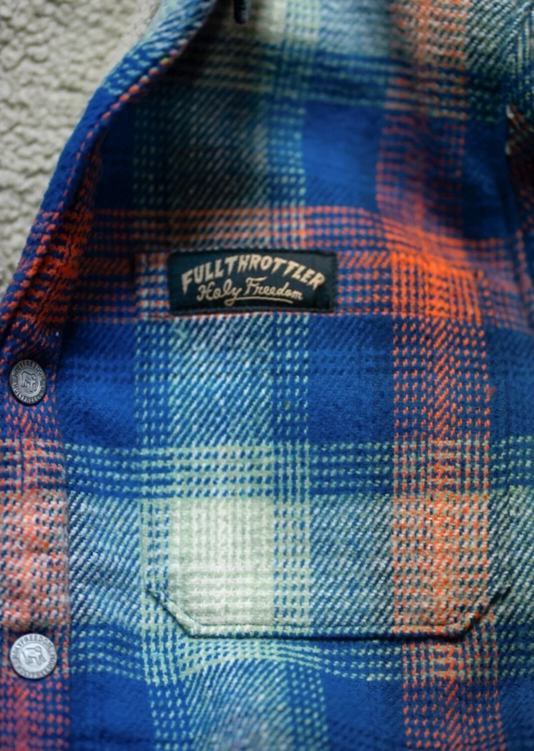 Holy Freedom Mcfly lined shirt, Blue, M