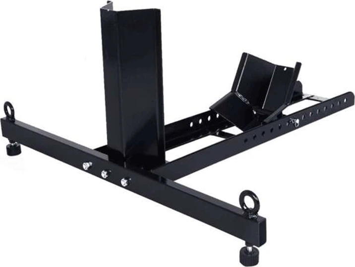 Motorcycle wheel chock with wide base 680kg