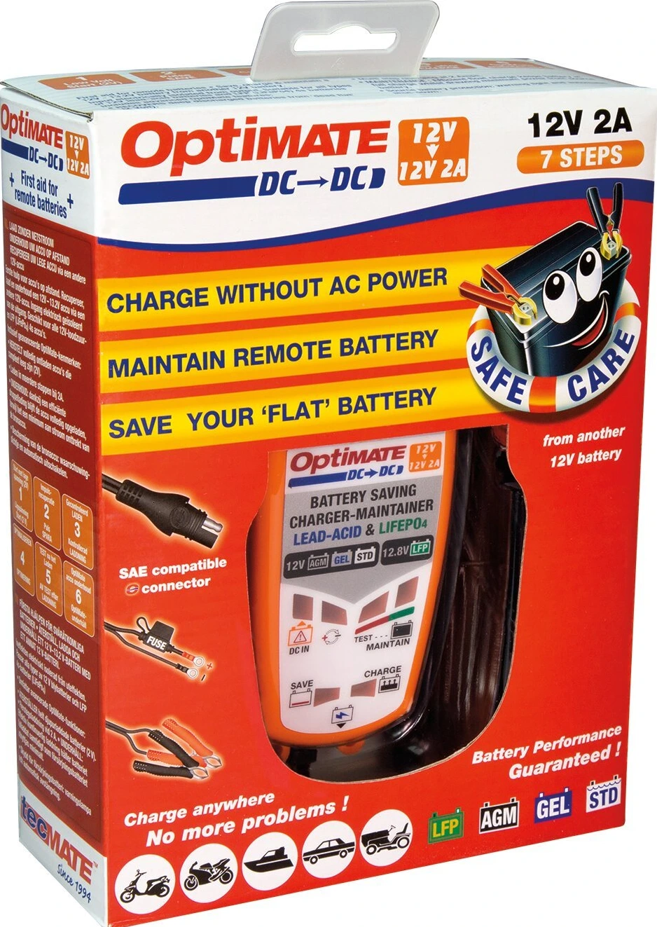 Tecmate OptiMATE, DC to DC battery charger