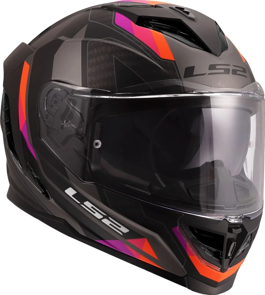 LS2 FF818 STORM III SPORTY Helmet - Grey Purple, 2XL
