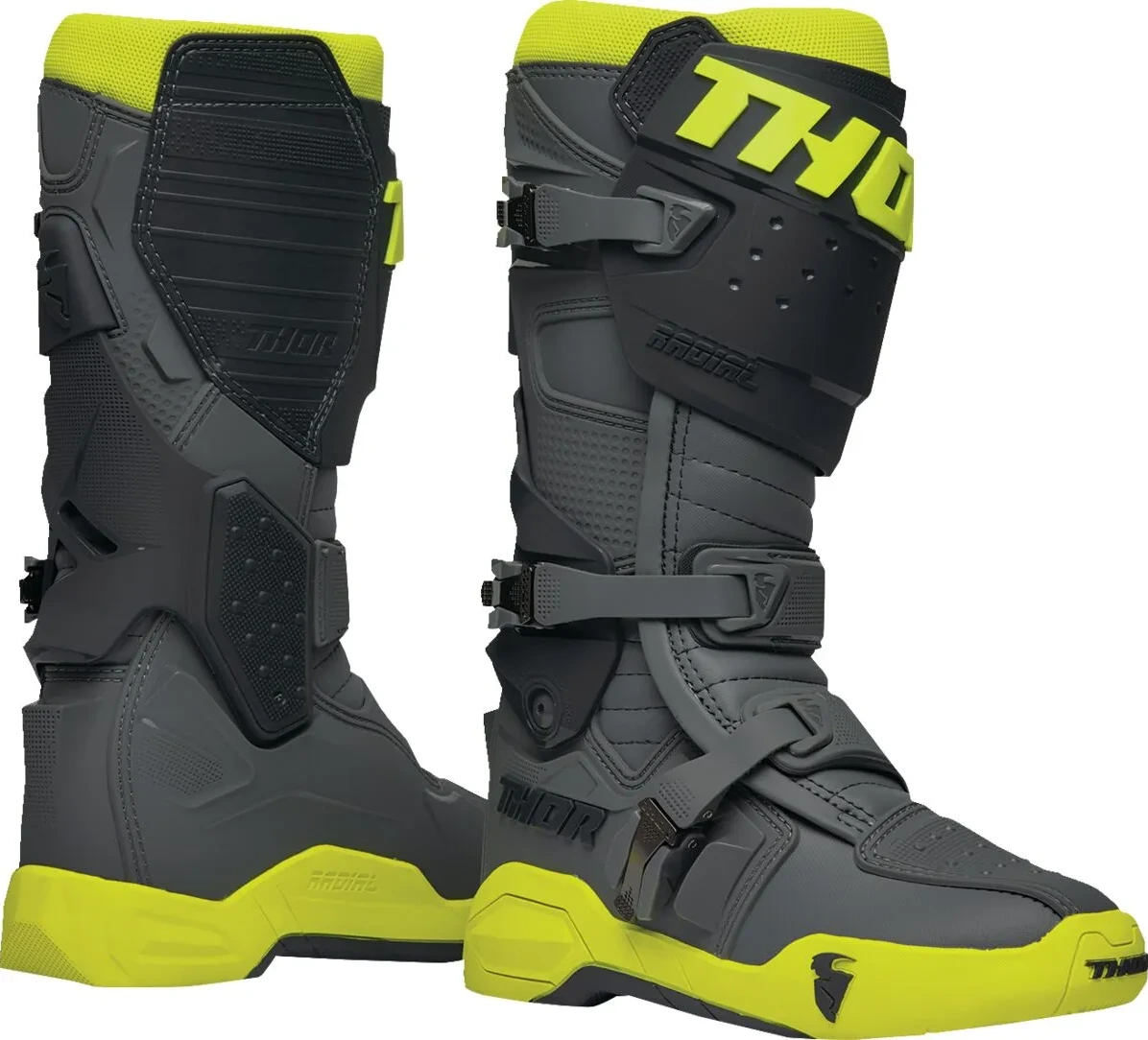 BOOT RADIAL GY/FLO YL 10