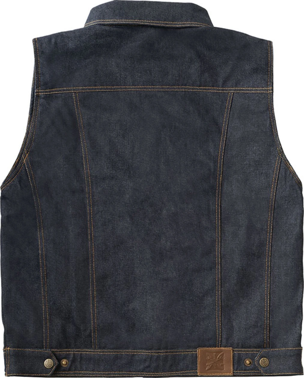 WCC x 13 1/2 Dominator RAW denim riding vest, Blue, S