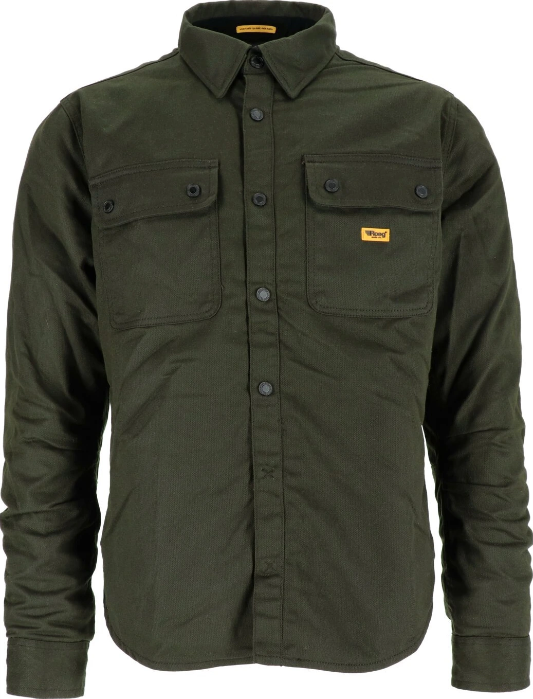 Roeg Chris wax overshirt, army Green, M