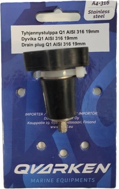Qvarken išleidimo kaištis Q1 AISI 316 16mm