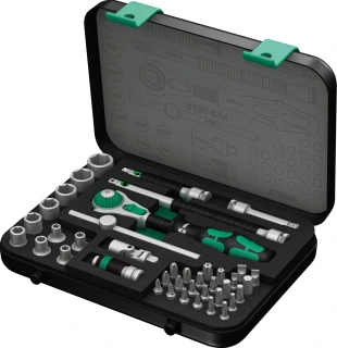 Wera 8100 SA 4 Zyklop Speed Ratchet kit 1/4" drive-US sizes