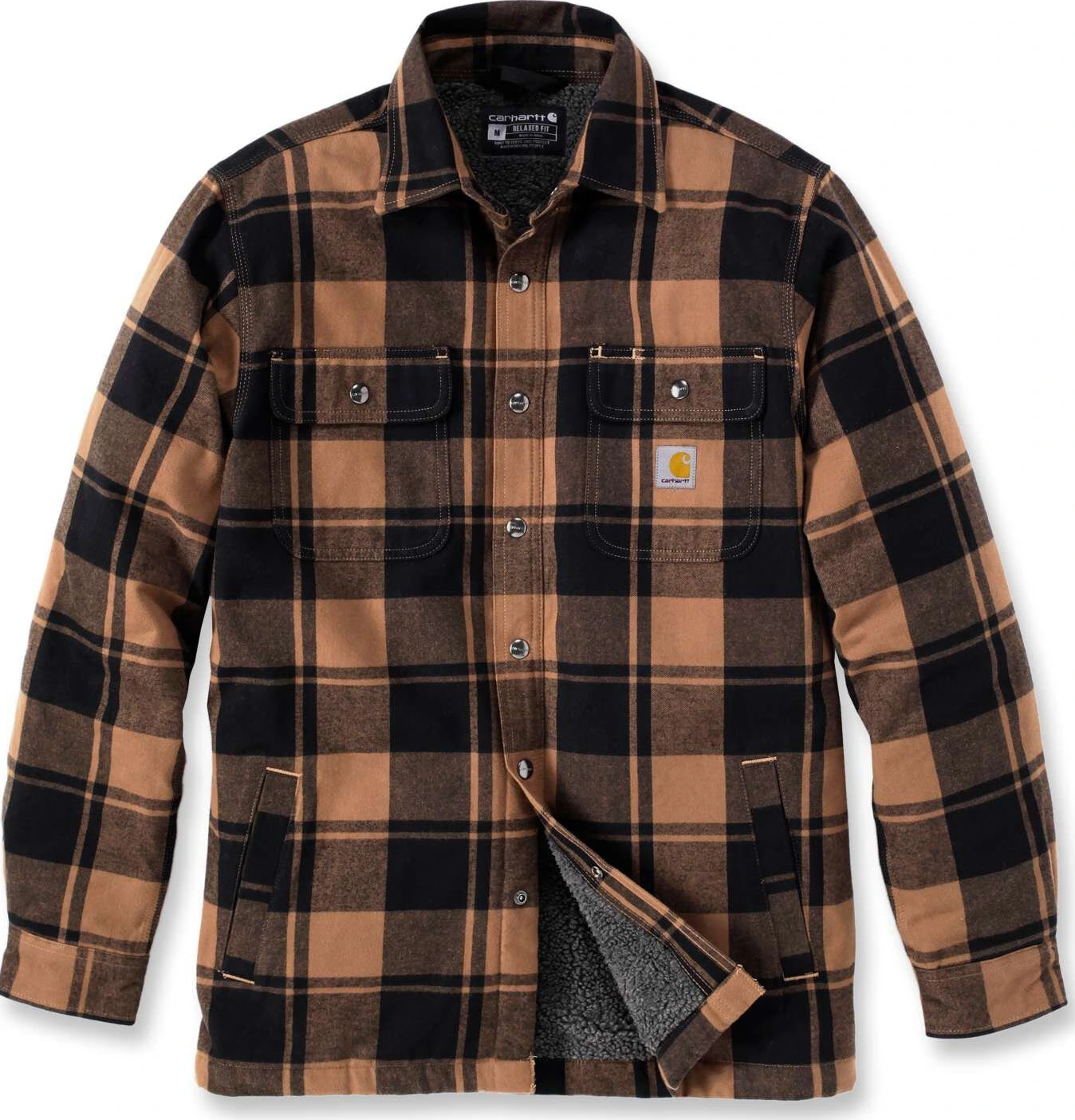 Carhartt Flannel sherpa-lined shirt Carhartt brown, XL