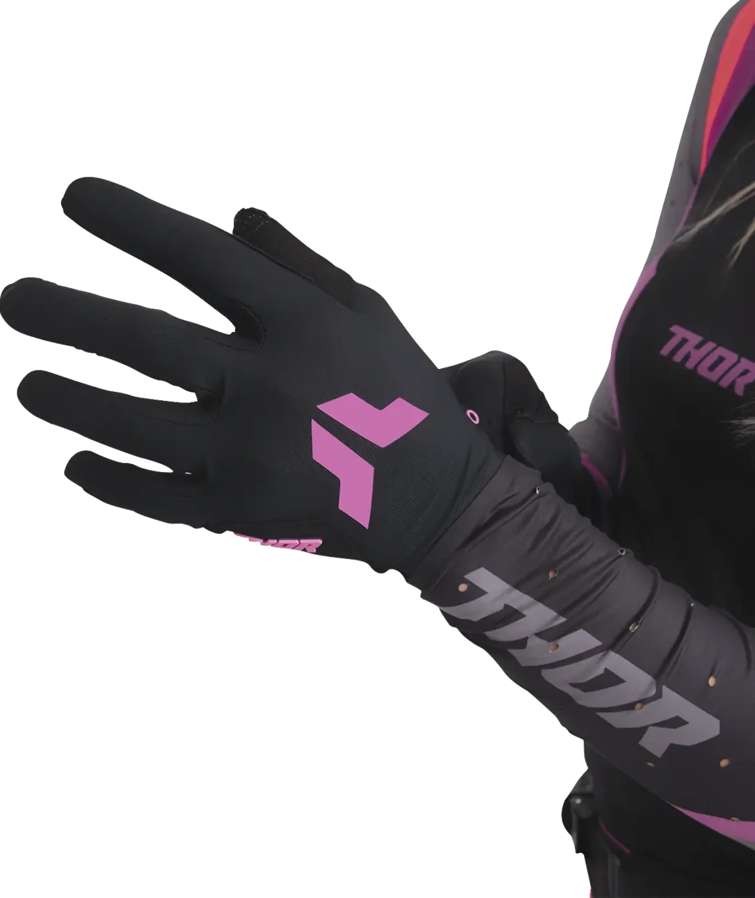 GLOVES WMN SPORTMODE ICONIC BLK/ORCH S