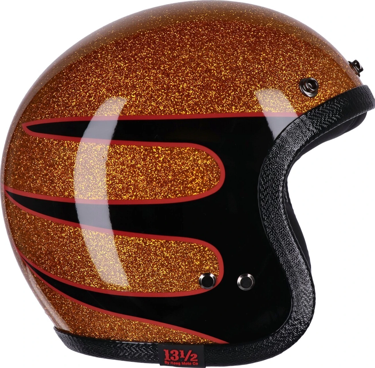 13 1/2 Skull bucket helmet, superior Gold, L, Metal Flake