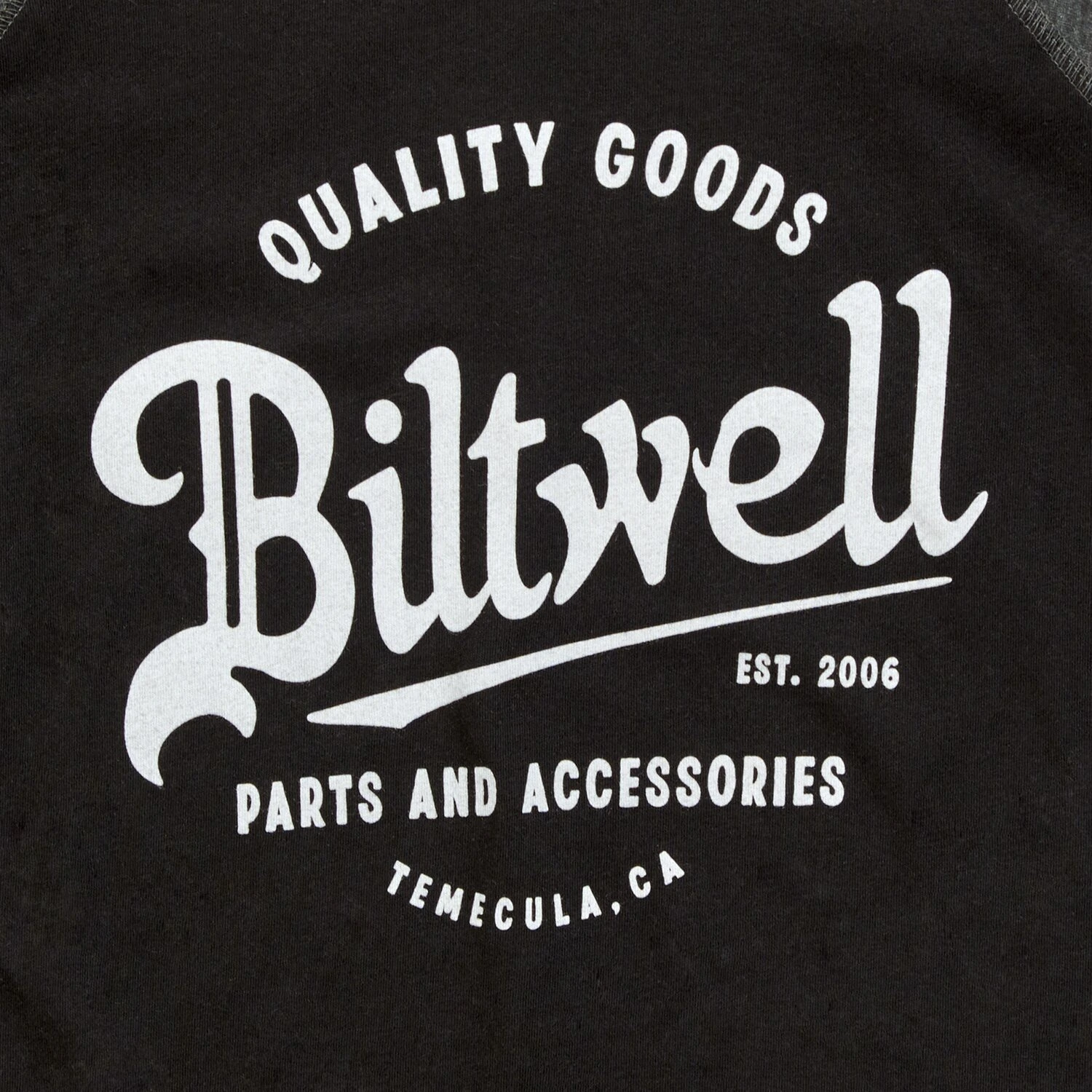 Biltwell Script baseball female shirt, Black, S