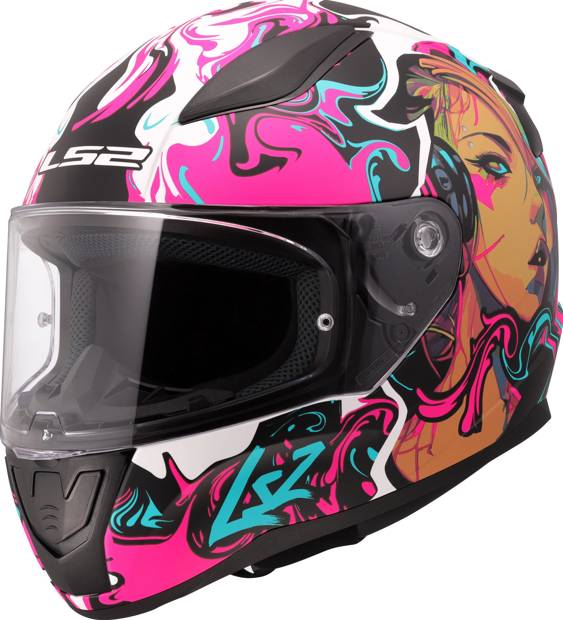 LS2 FF353 RAPID II CYBERG Helmet - Matt Purple Cyan, S