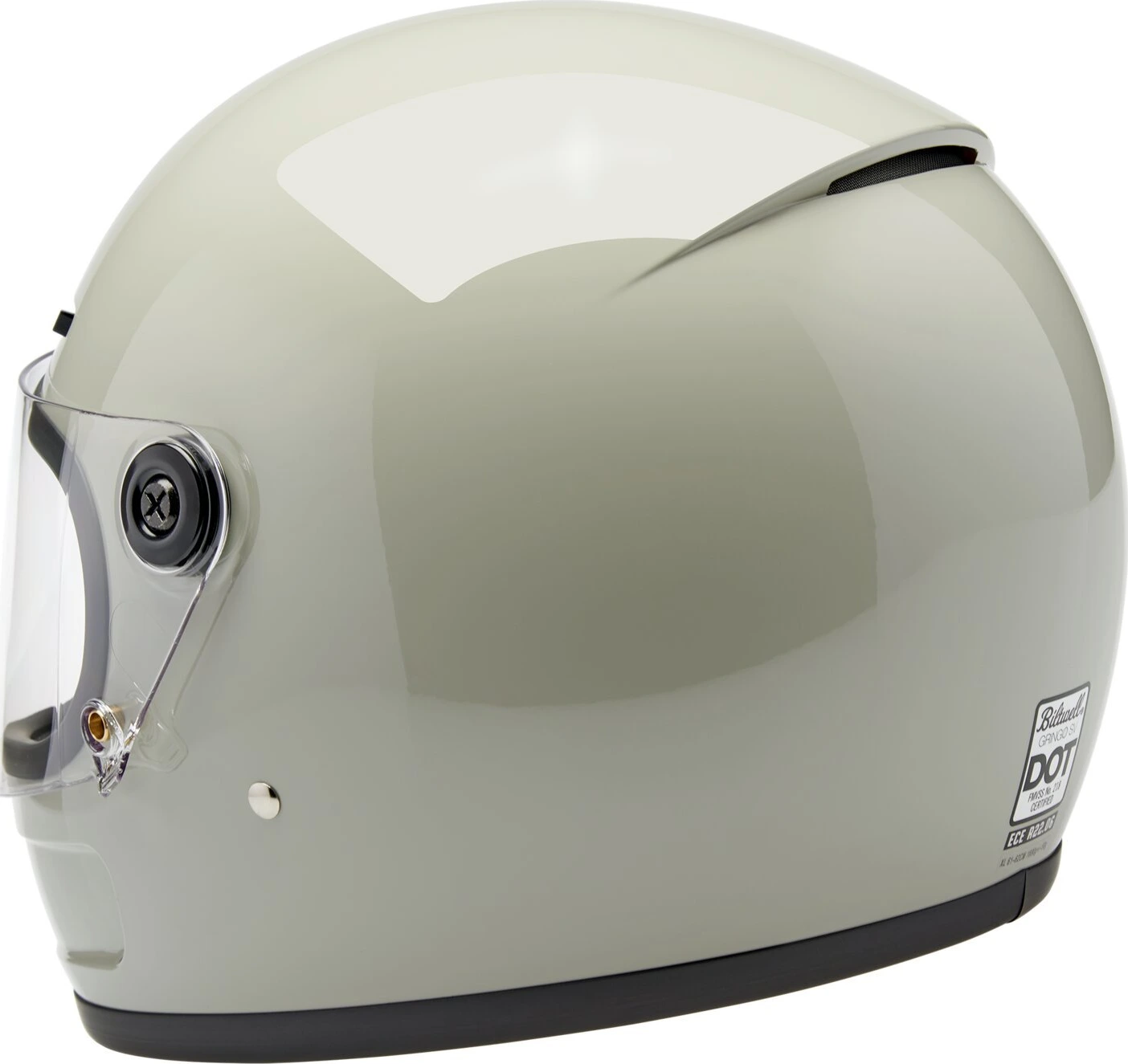 Biltwell Gringo SV helmet, chalk Gray, grey, XS, Gloss