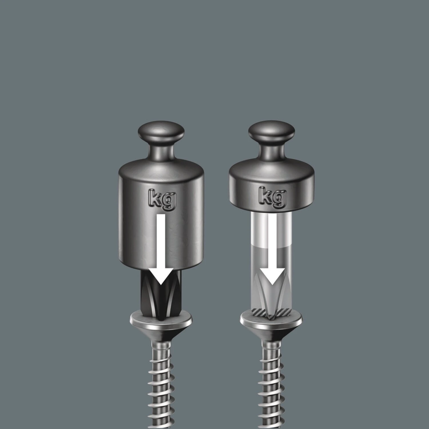 Wera screwdriver set 6 pcs. Kraftform 300 plus, Black, Chrome