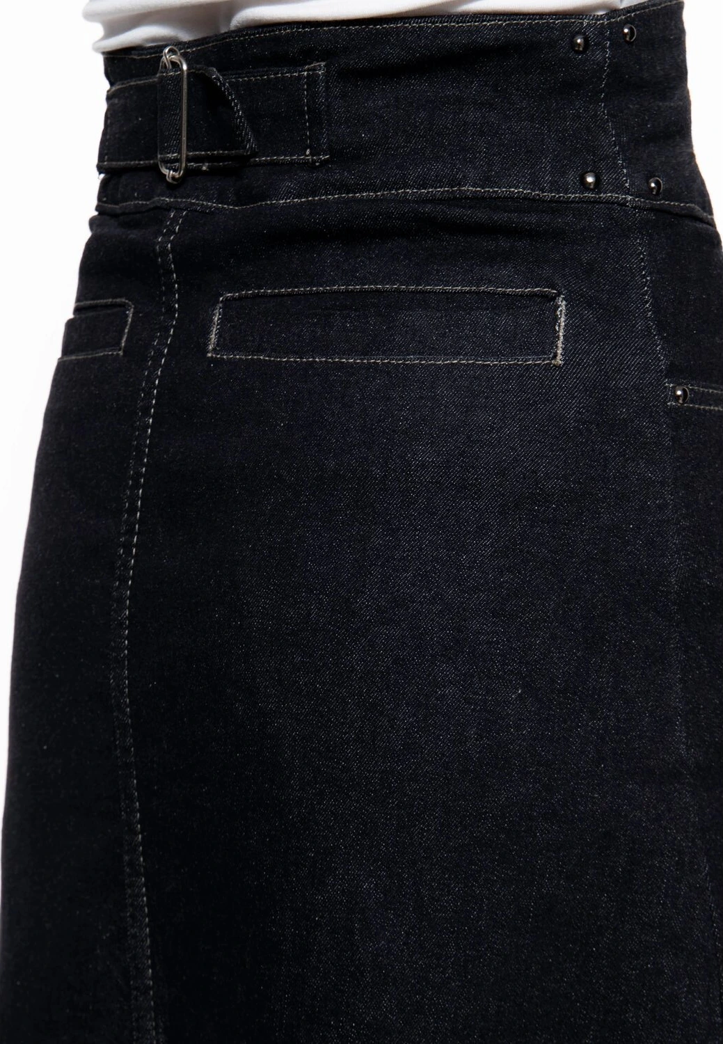 Queen Kerosin Biker pencil skirt, Blue, XS