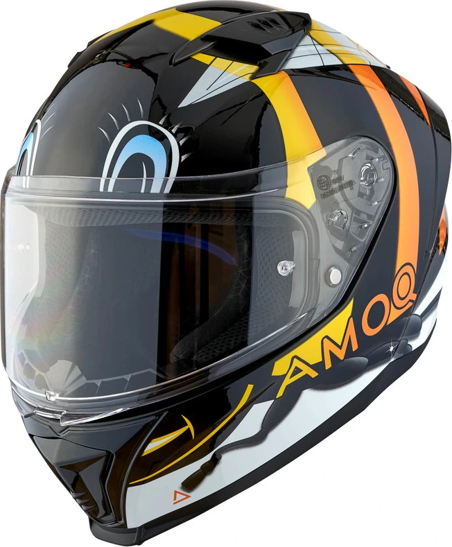 AMOQ Helmet FI100 Bee glossy black JNR, YM
