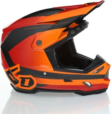 6D Helmet ATR-3 Pure Gloss Orange FIM, L