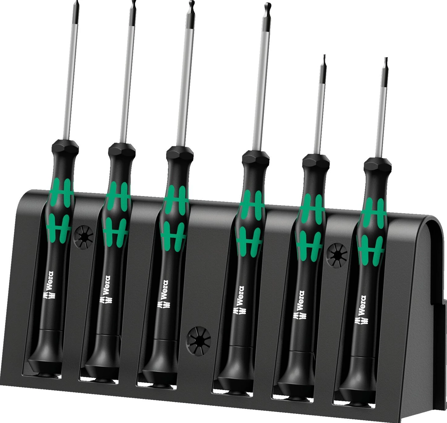 Wera micro screwdriver set 6 pcs for electronic applications, Black
