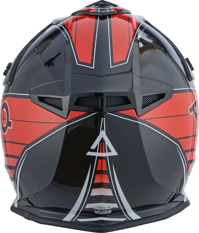 AMOQ Meteor V2 Helmet Axis Black/Red glossy, XS
