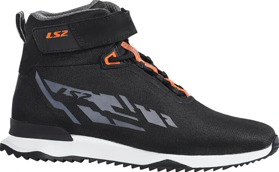 LS2 Acrux Man Boots - BLACK H-V ORANGE, 46