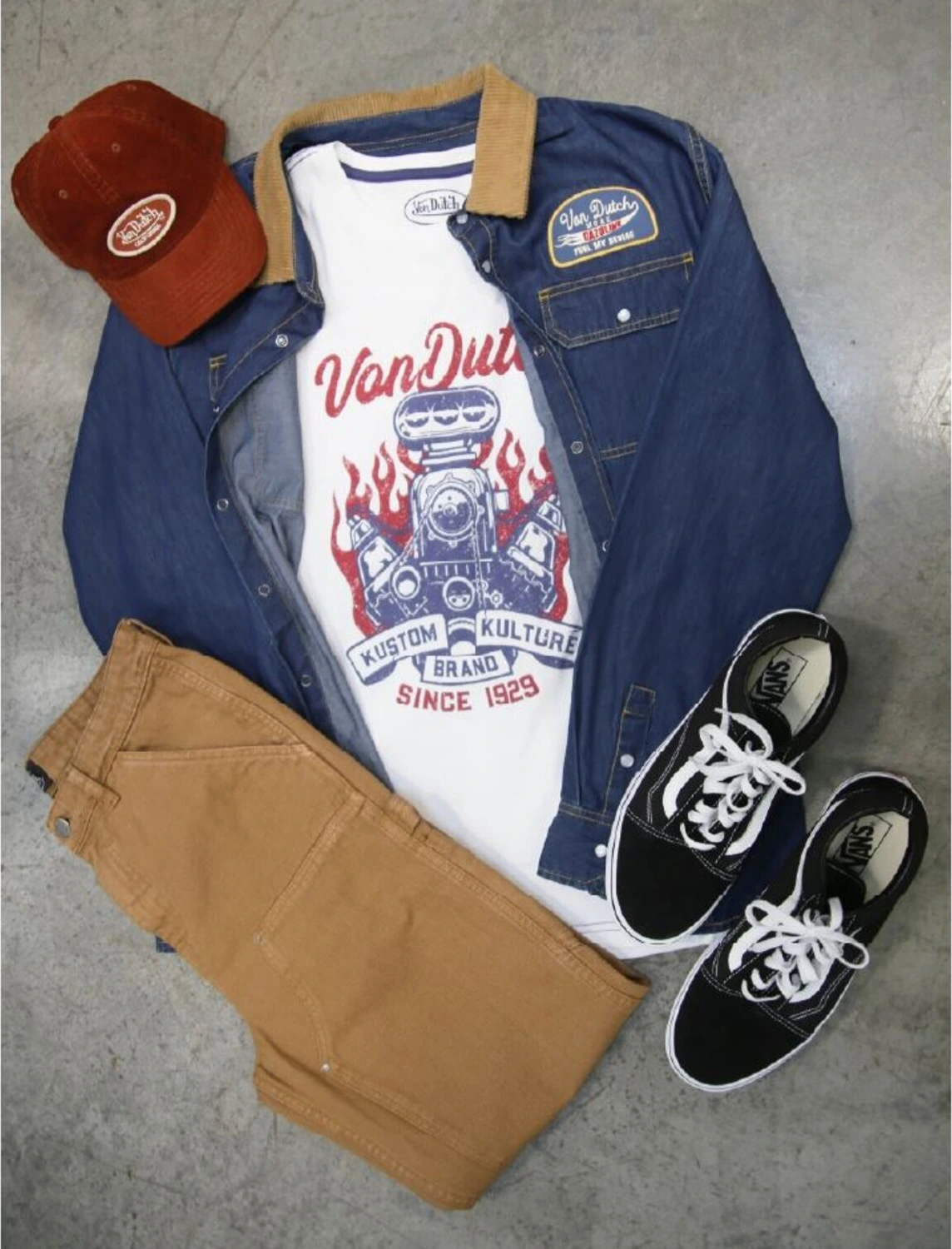 Von Dutch Fuel jacket denim, Blue, XL