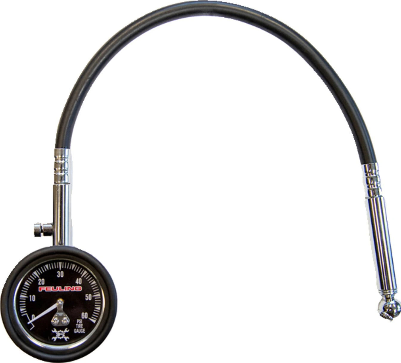 Feuling, tire pressure gauge. 60PSI