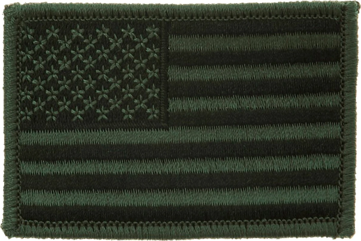 Patch flag USA subdued, Gray